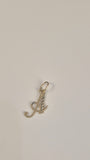 Cursive Diamond-Cut Mini Initial Pendant 14K Gold