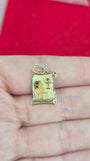 14K Gold Primera Comunión Scroll Pendant