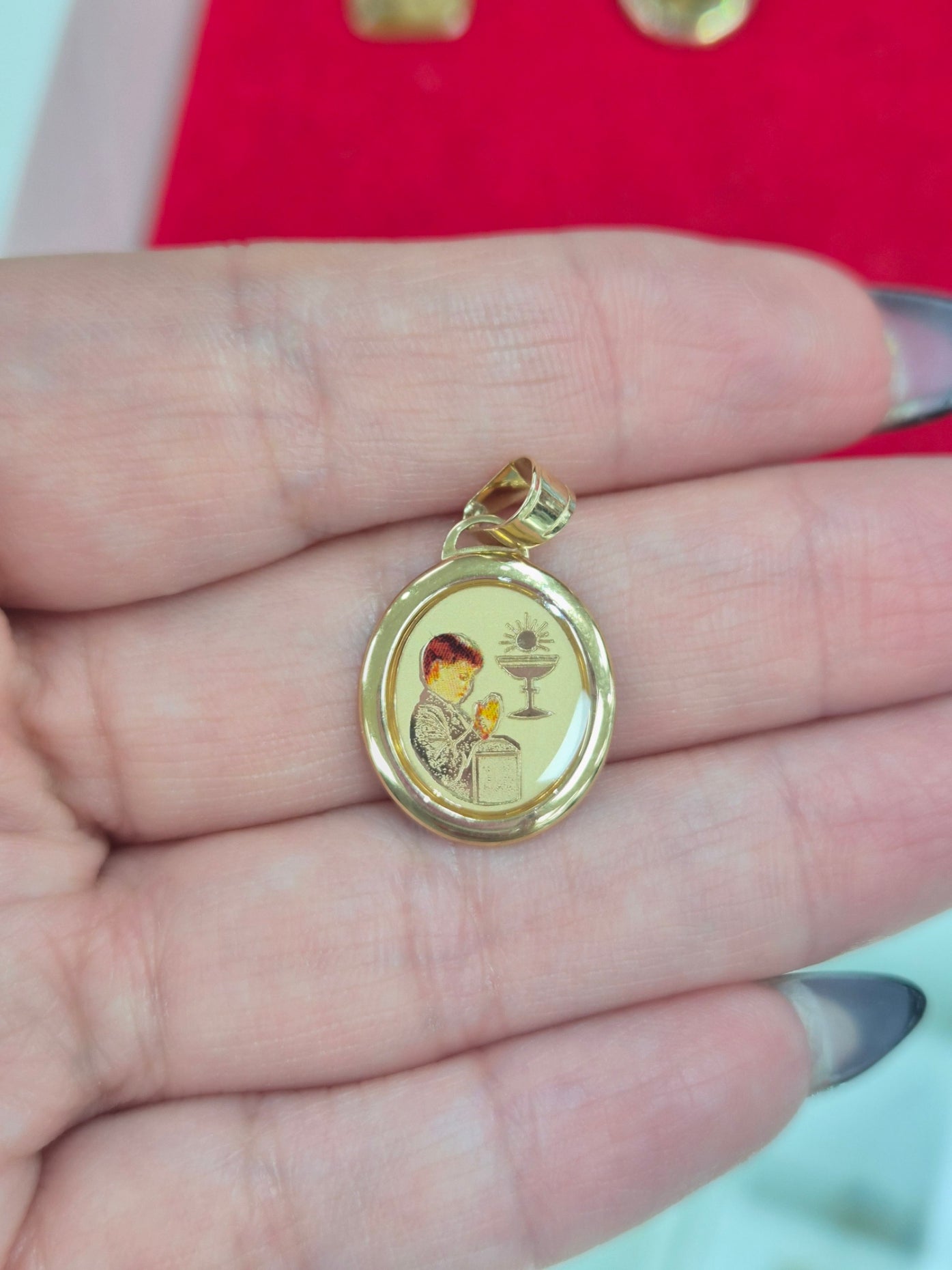 14K Gold Primera Comunión Pendant