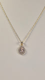 14K Tri Color Virgencita CZ Necklace Set