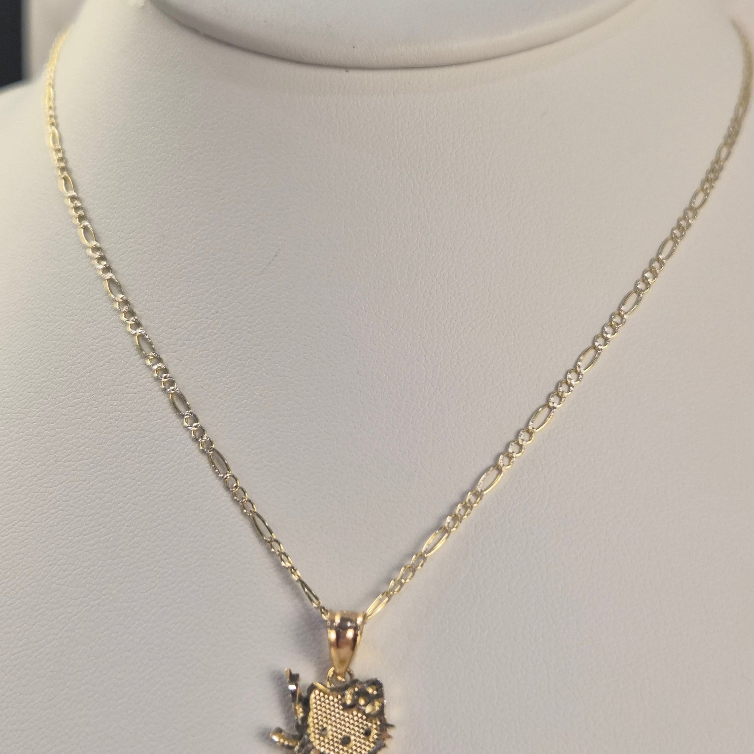 14K Gold Mini Hello Kitty AK Necklace Set
