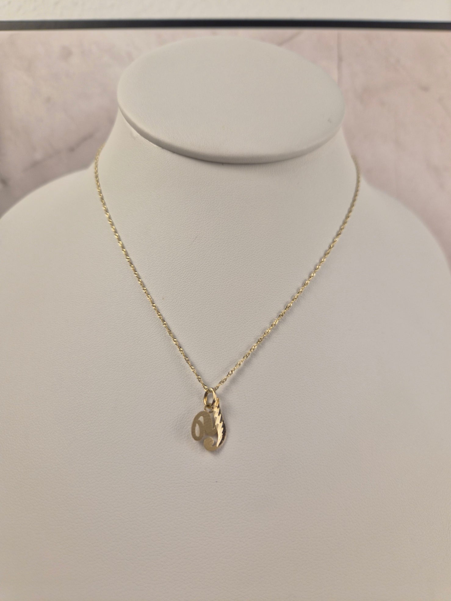 14K Gold Diamond-Cut Initial Singapore Set