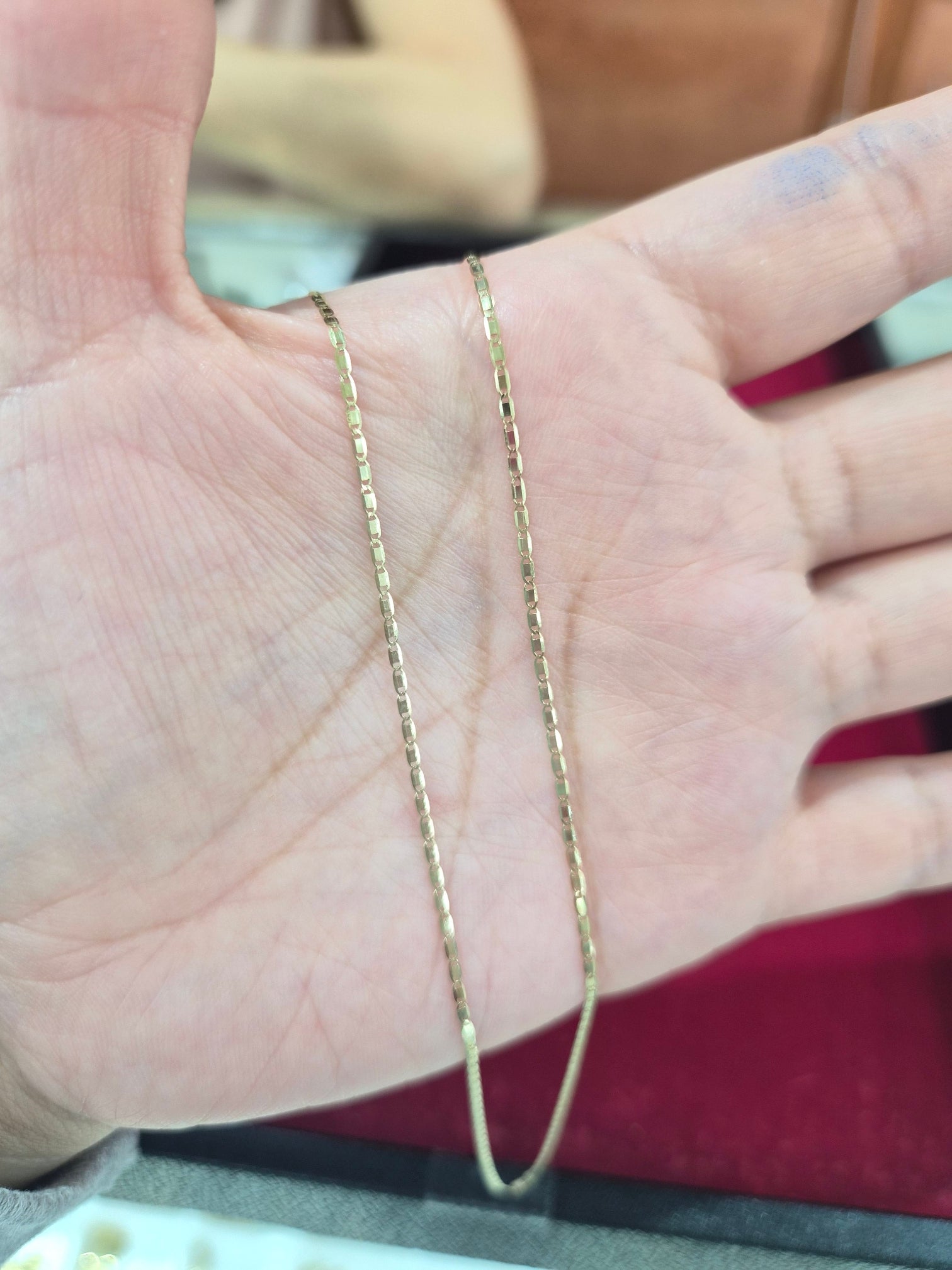 14K Gold 1.3mm Valentino Chain