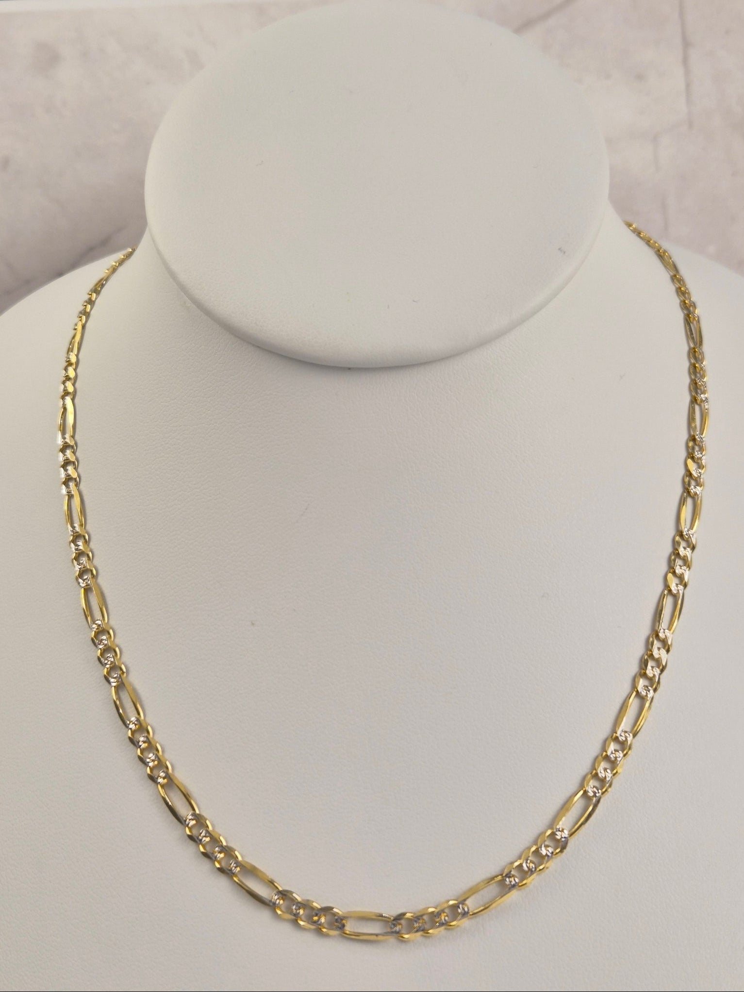 14K Diamond Cut Figaro Chain (4.0mm)