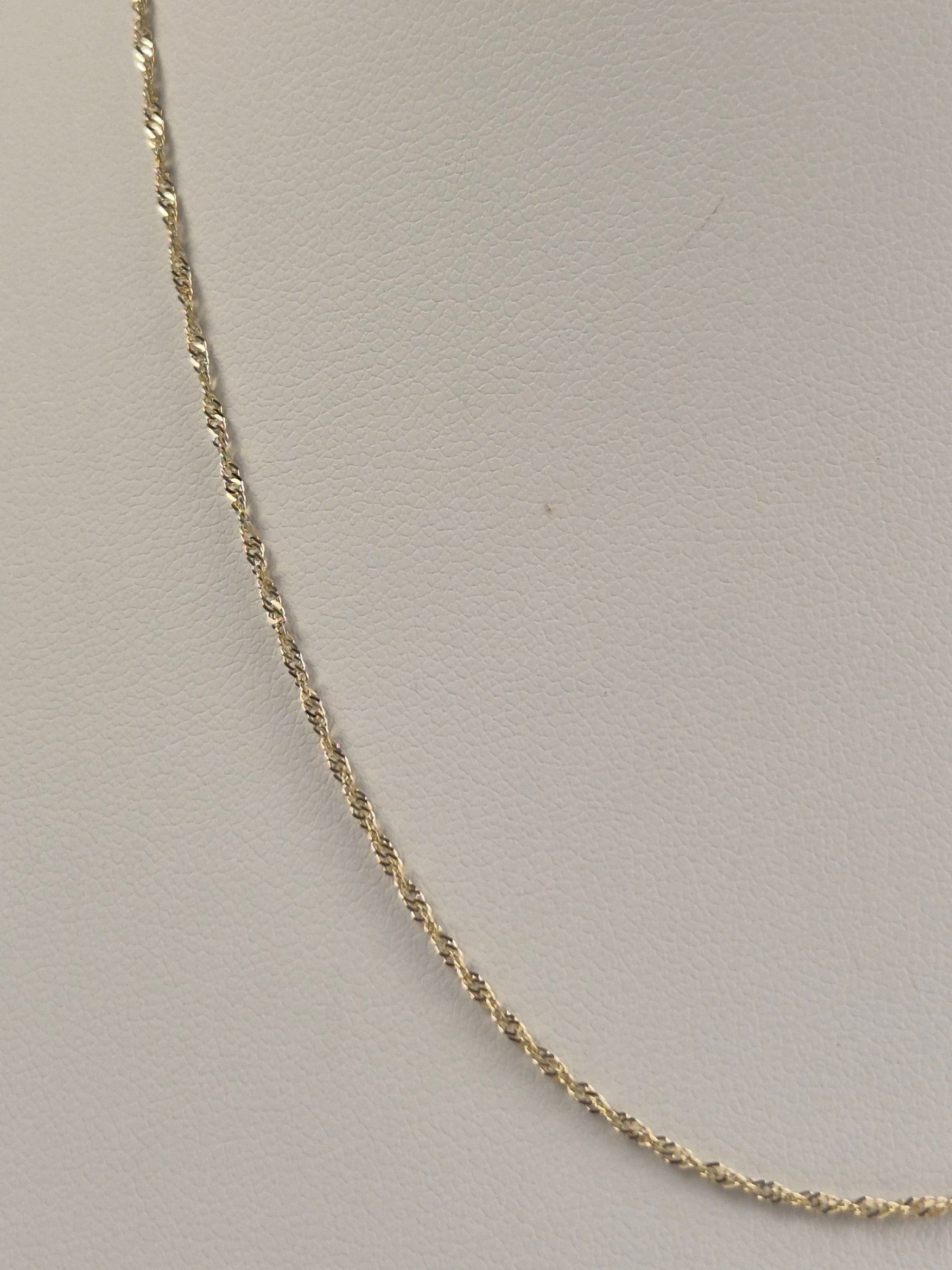 Golden Heartbeat - 14K Gold 1.2mm Necklace & Pendant Set