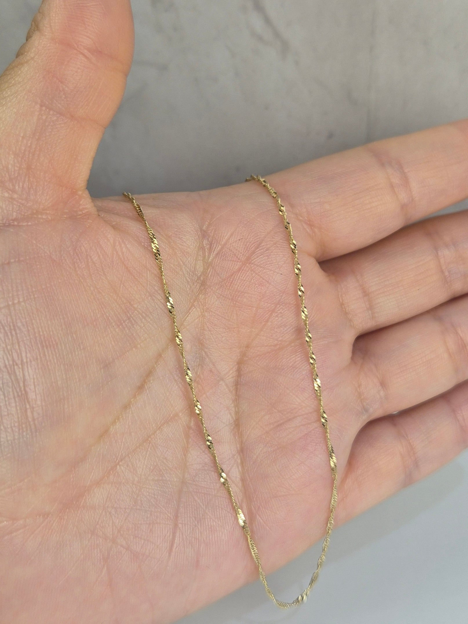 Cadena Singapur de oro de 14 quilates de 1,2 mm (18")