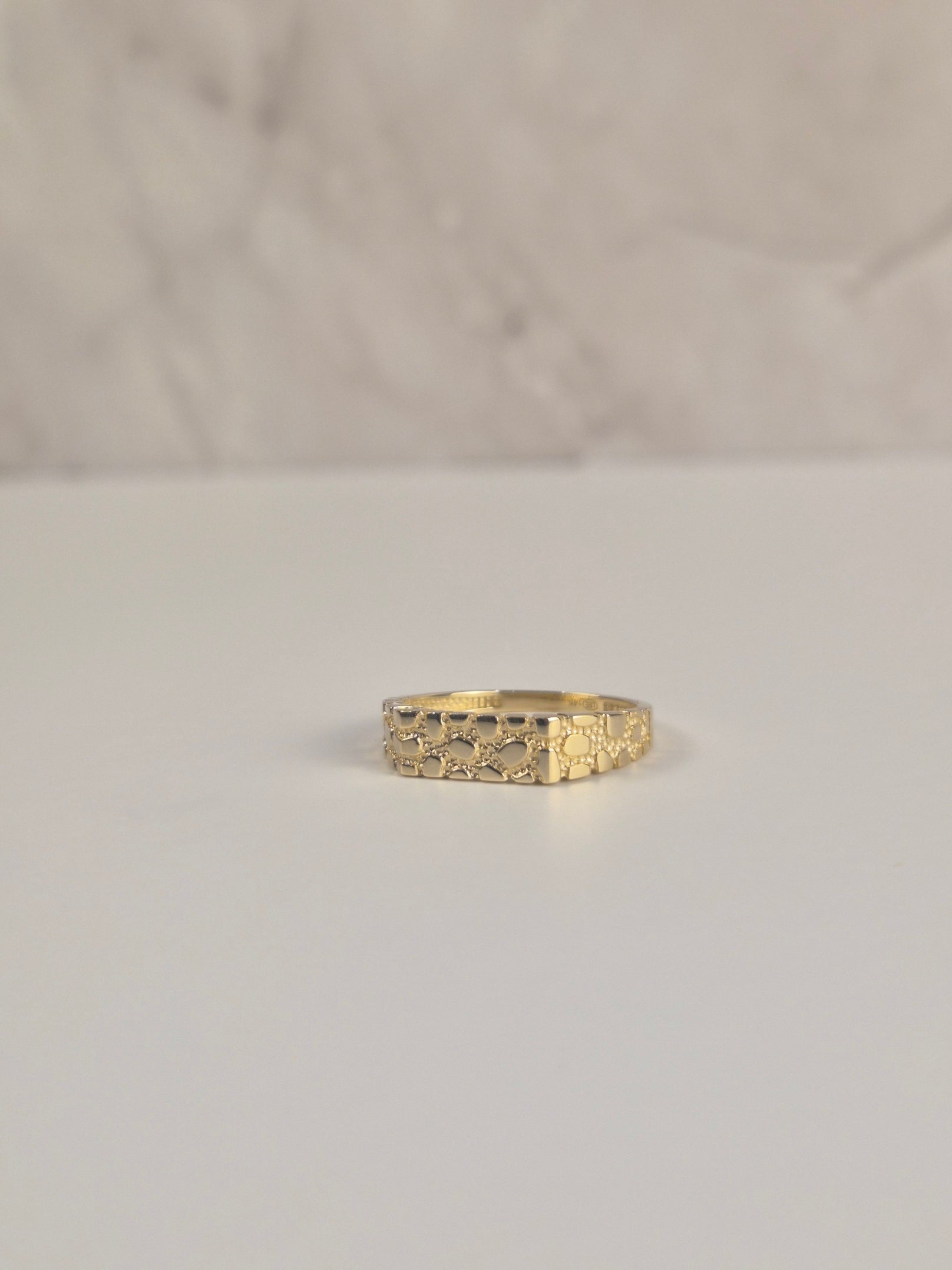 14K Gold Womens Nugget Ring