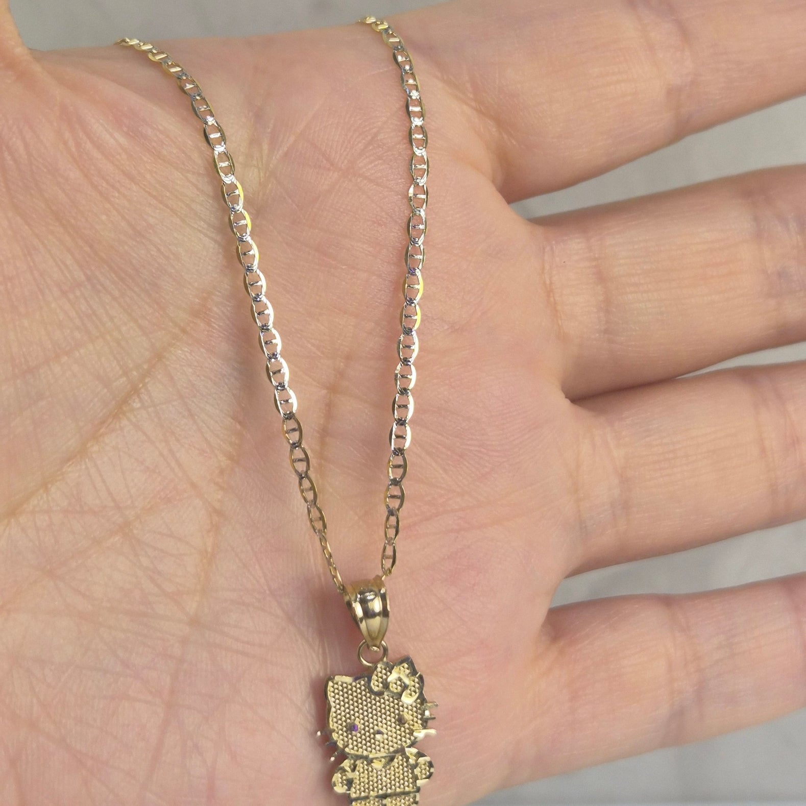 14K Gold Mariner Hello Kitty Necklace Set