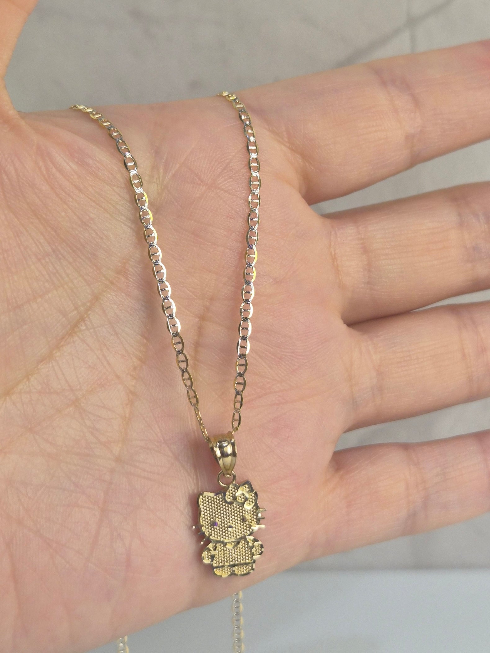 14K Gold Mariner Hello Kitty Necklace Set
