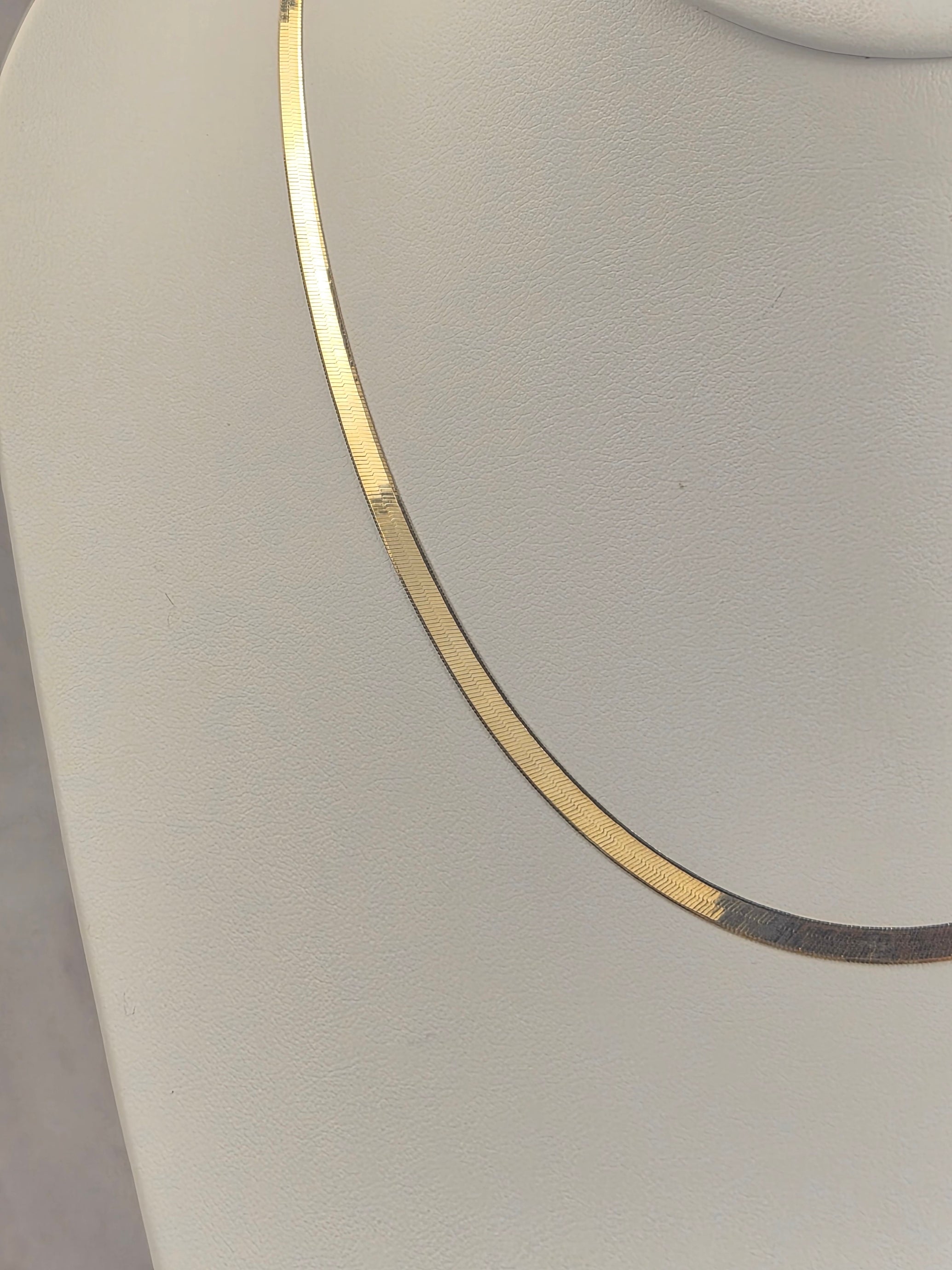 Cadena flexible de espiga de oro de 14 quilates de 3,5 mm