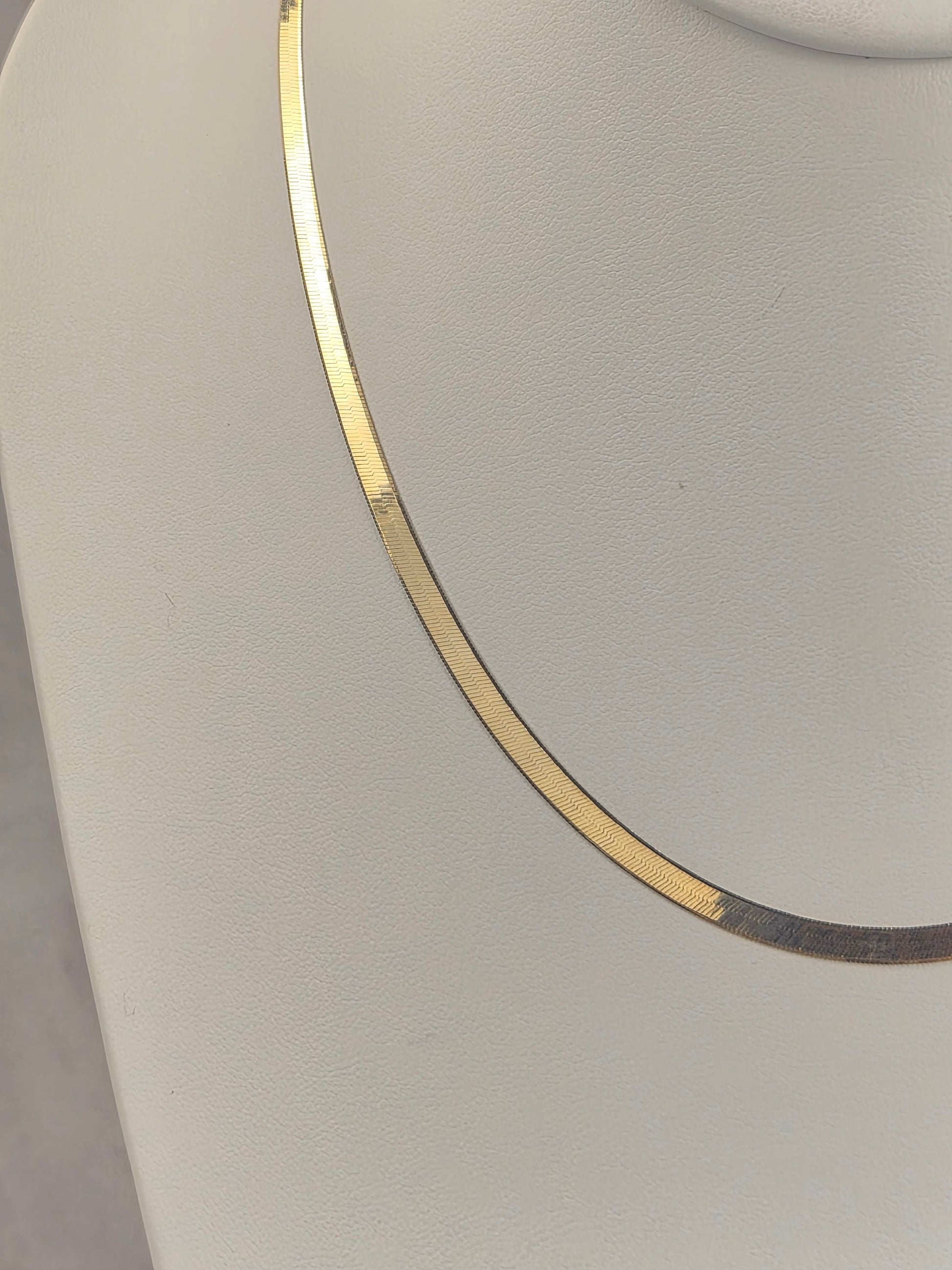 Cadena flexible de espiga de oro de 14 quilates de 3,5 mm