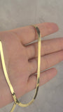 Cadena flexible de espiga de oro de 14 quilates de 3,5 mm