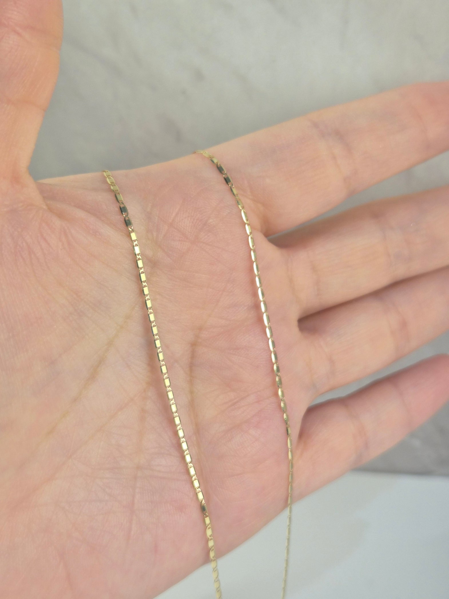 14K Gold 1.3mm Valentino Chain