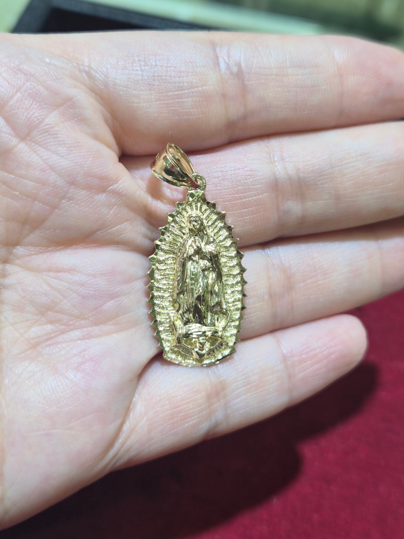 14K Gold Classic Virgencita Pendant