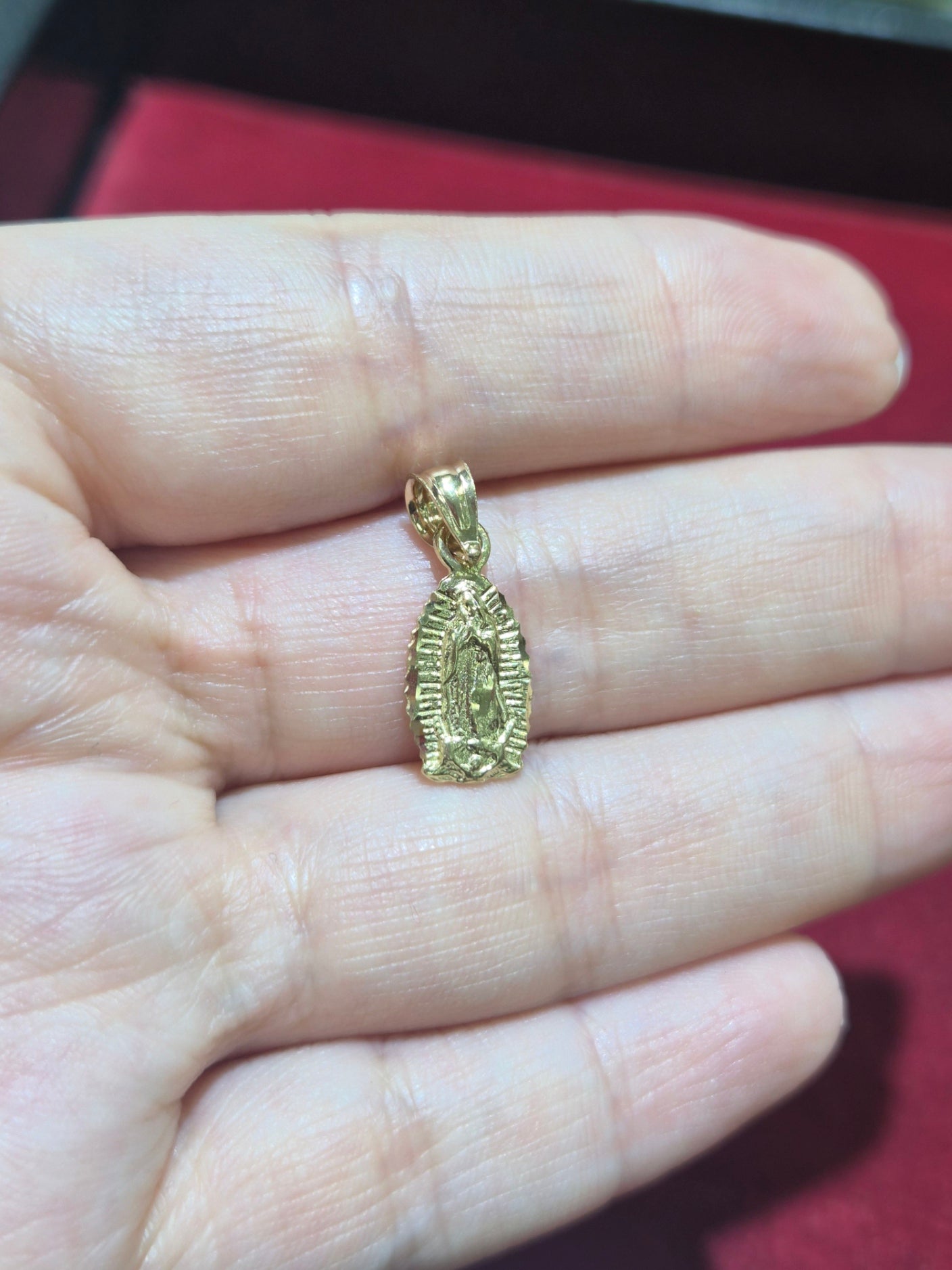14K Gold Petite Virgencita Pendant