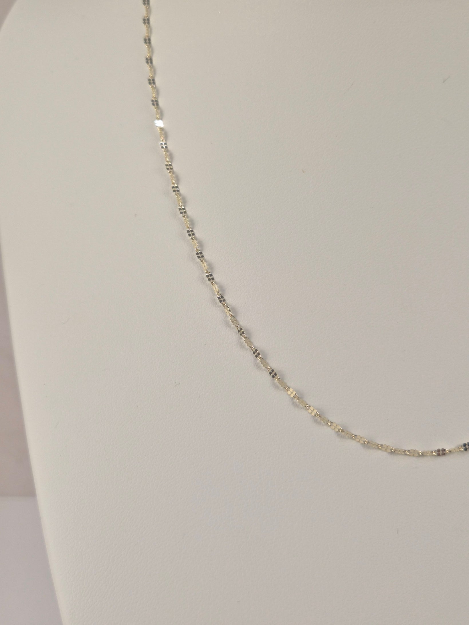 Cadena Espejo Trenzada de Oro de 14K de 1,5 mm