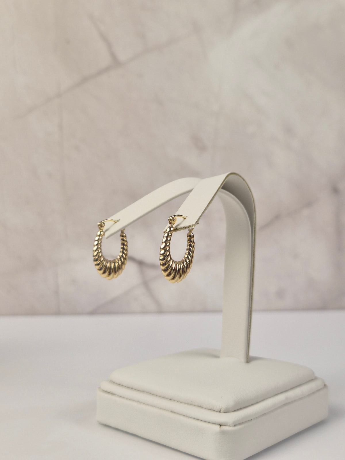 Mini Golden Shrimp Hoops – 14K Gold