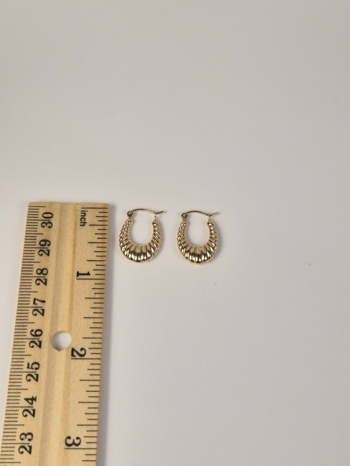 Mini Golden Shrimp Hoops – 14K Gold