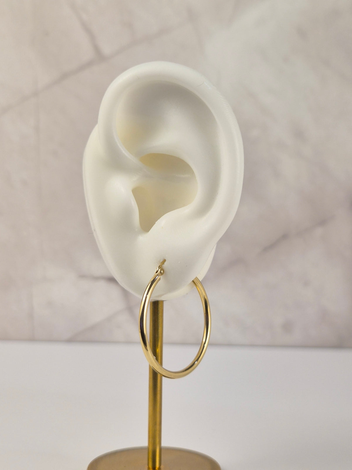 Luna Classic – 14K Gold Classic Hoop Earrings | 30mm