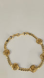 Golden Rosé – 14K Gold Cuban Rose Bracelet & Earrings