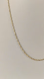 Golden Shimmer – 10K Gold Singapore Chain | Approx. 15½"
