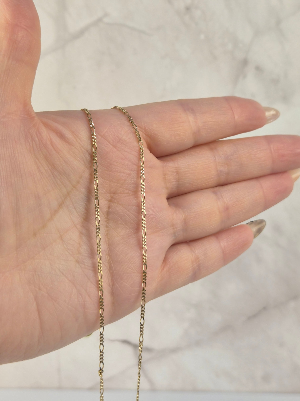 Classic Figaro – 10K Gold Chain | Approx. 20"