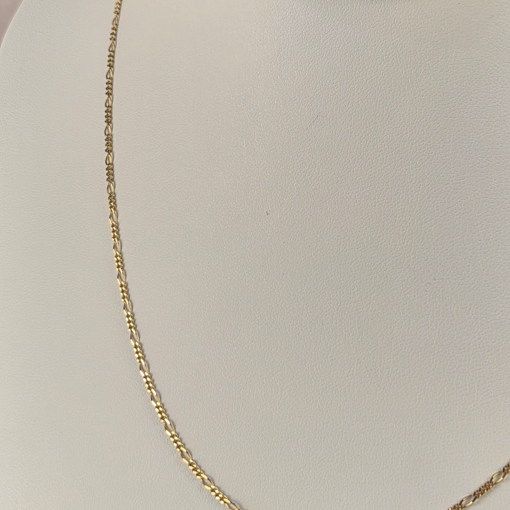 Classic Figaro – 10K Gold Chain | Approx. 20"