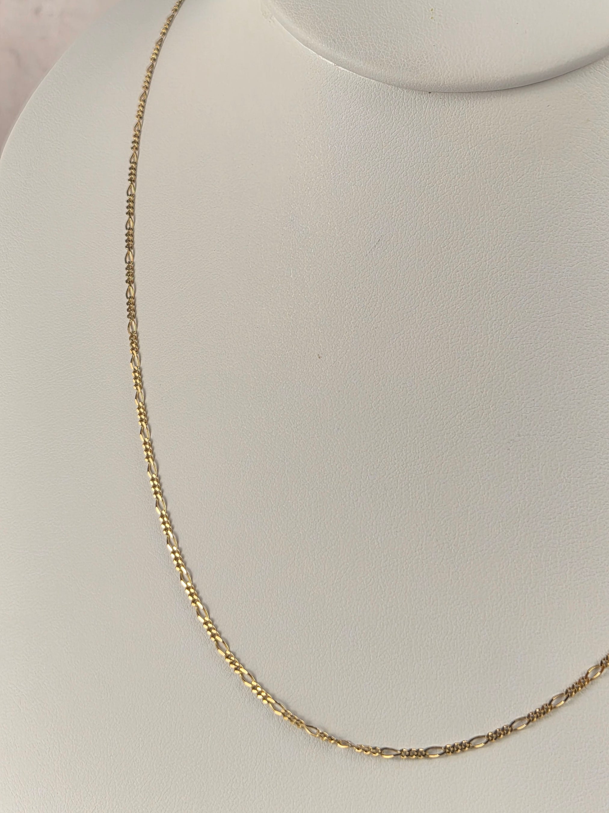 Classic Figaro – 10K Gold Chain | Approx. 20"