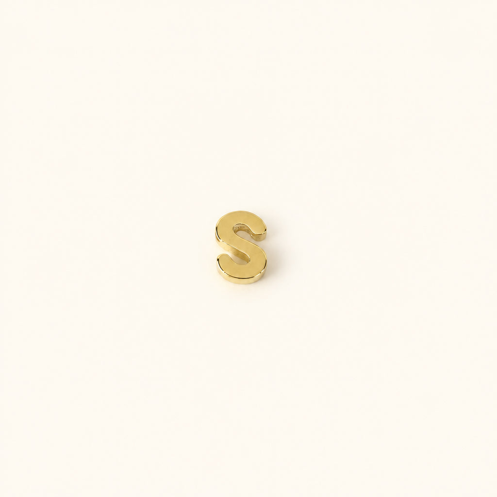 Mini Bubble Initial Pendant – 14K Gold