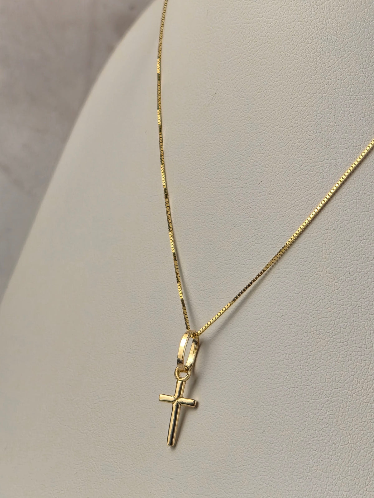 Tiny Faith – 14K Gold Dainty Cross Necklace