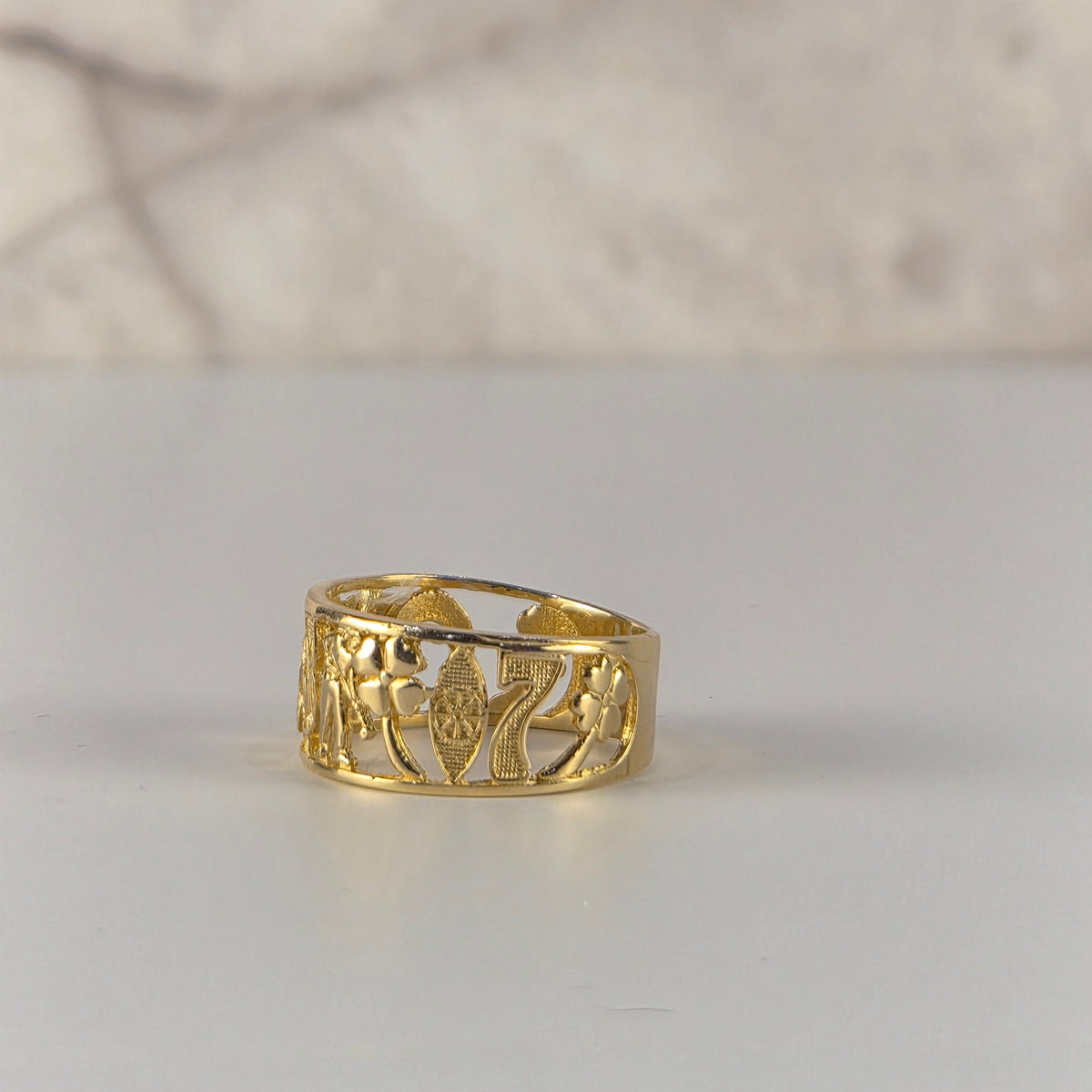 Lucky You – 14K Gold Good Luck Band Ring