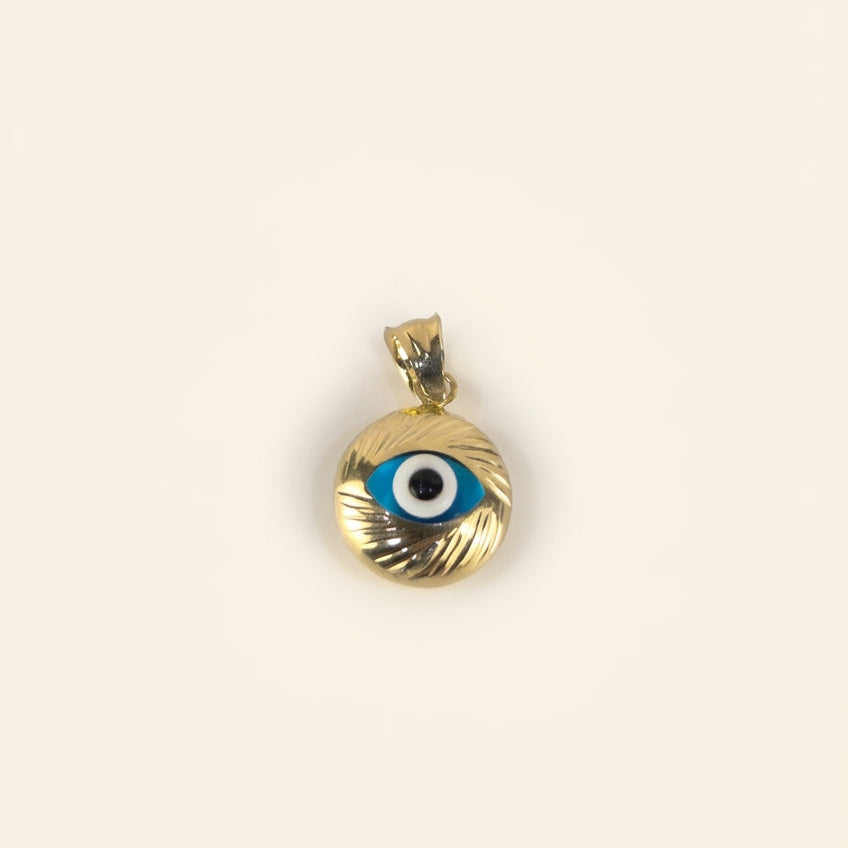 Lucky Little Eye – 14K Gold Evil Eye Pendant