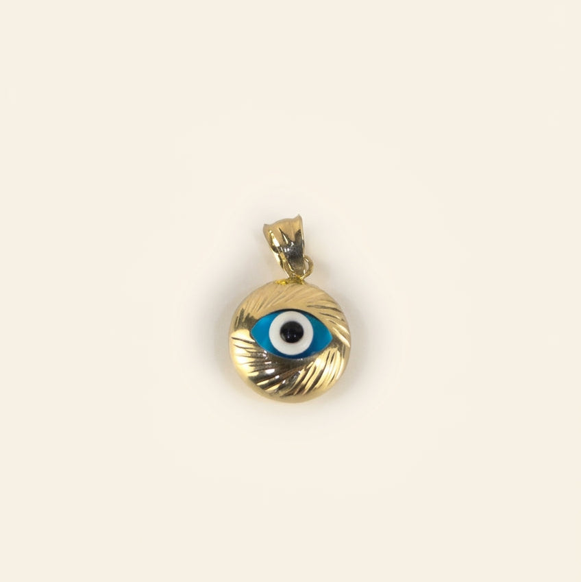 Lucky Little Eye – 14K Gold Evil Eye Pendant