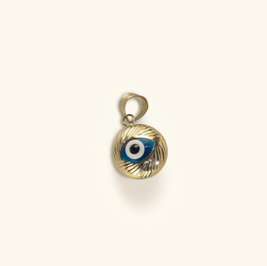 Lucky Little Eye – 14K Gold Evil Eye Pendant