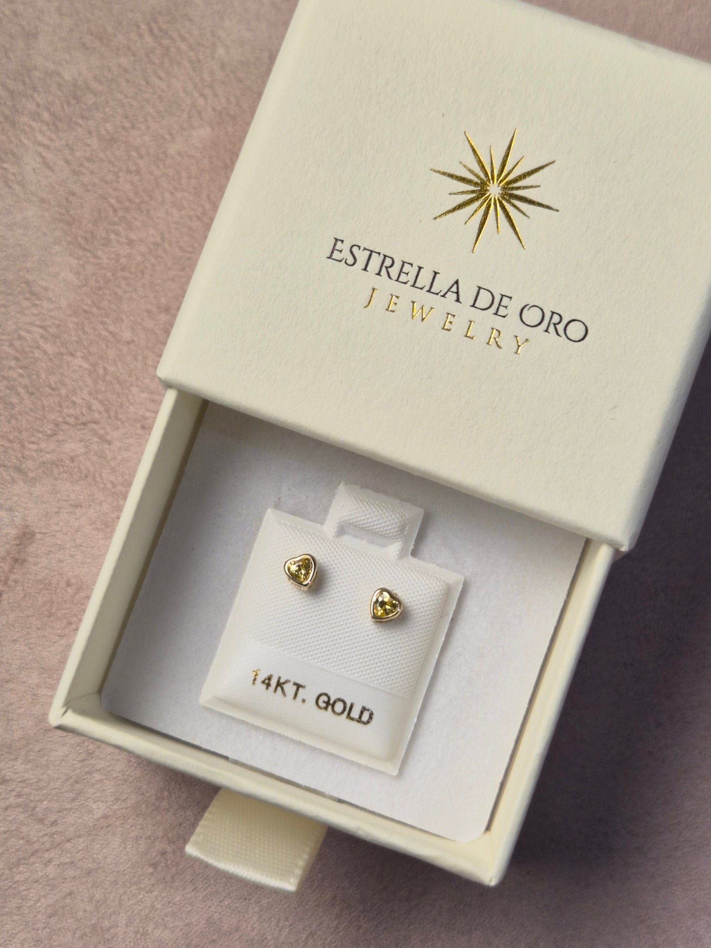 Little Love Birthstone Studs 3mm  — 14K Gold