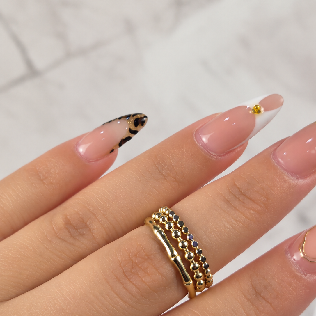 The Golden Trio – 14K Gold Stackable Ring Set