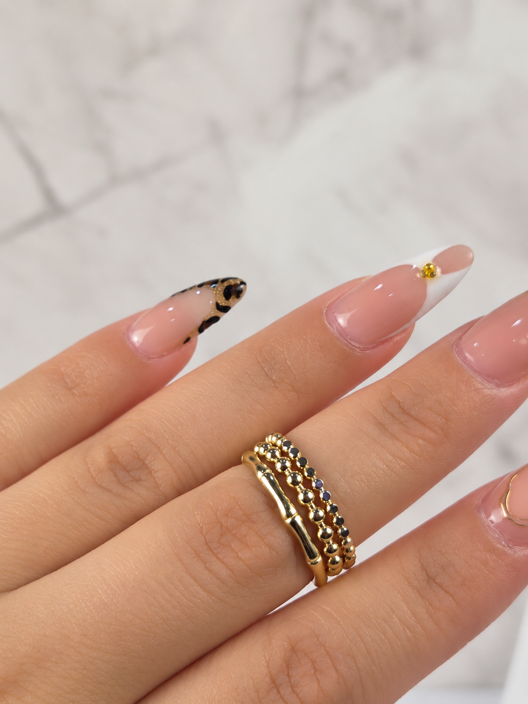 The Golden Trio – 14K Gold Stackable Ring Set