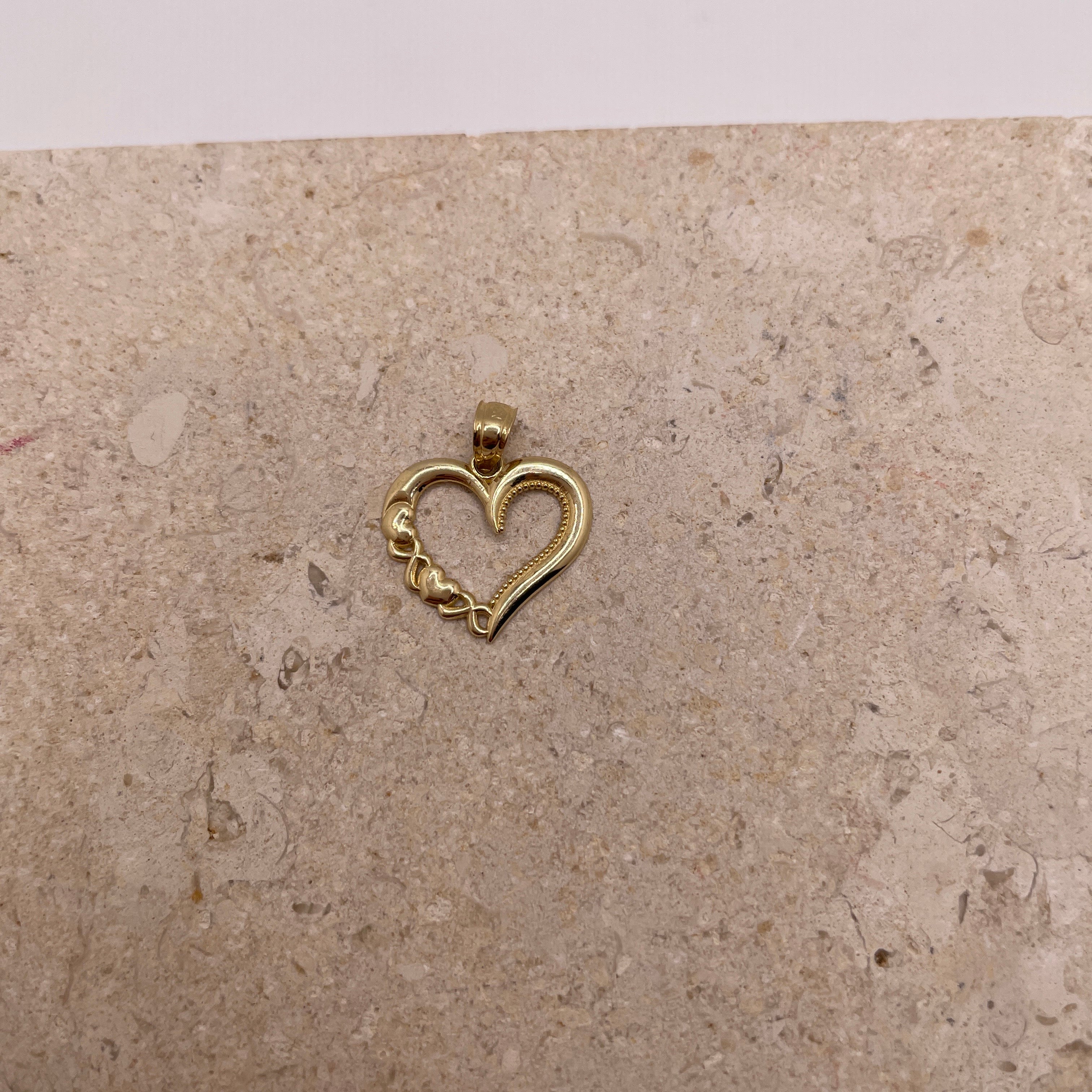 14k gold diana heart pendant