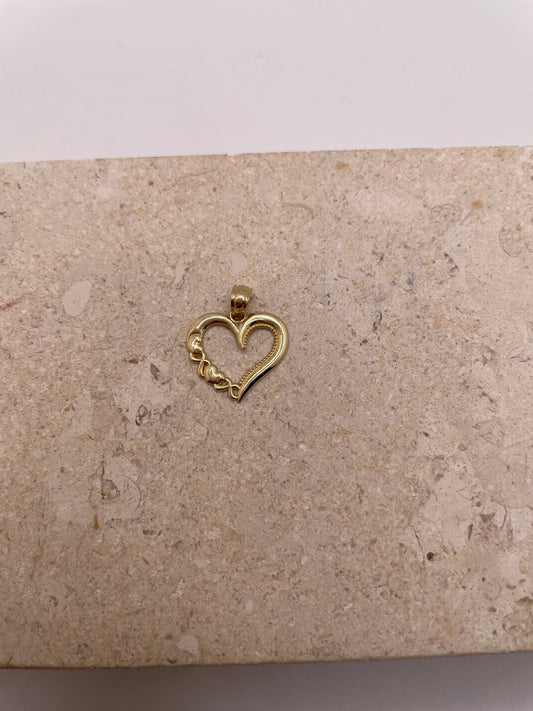 14k gold diana heart pendant