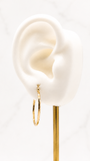 Pendientes de aro de oro de 14 quilates, modelo Golden Twirl, 25 mm