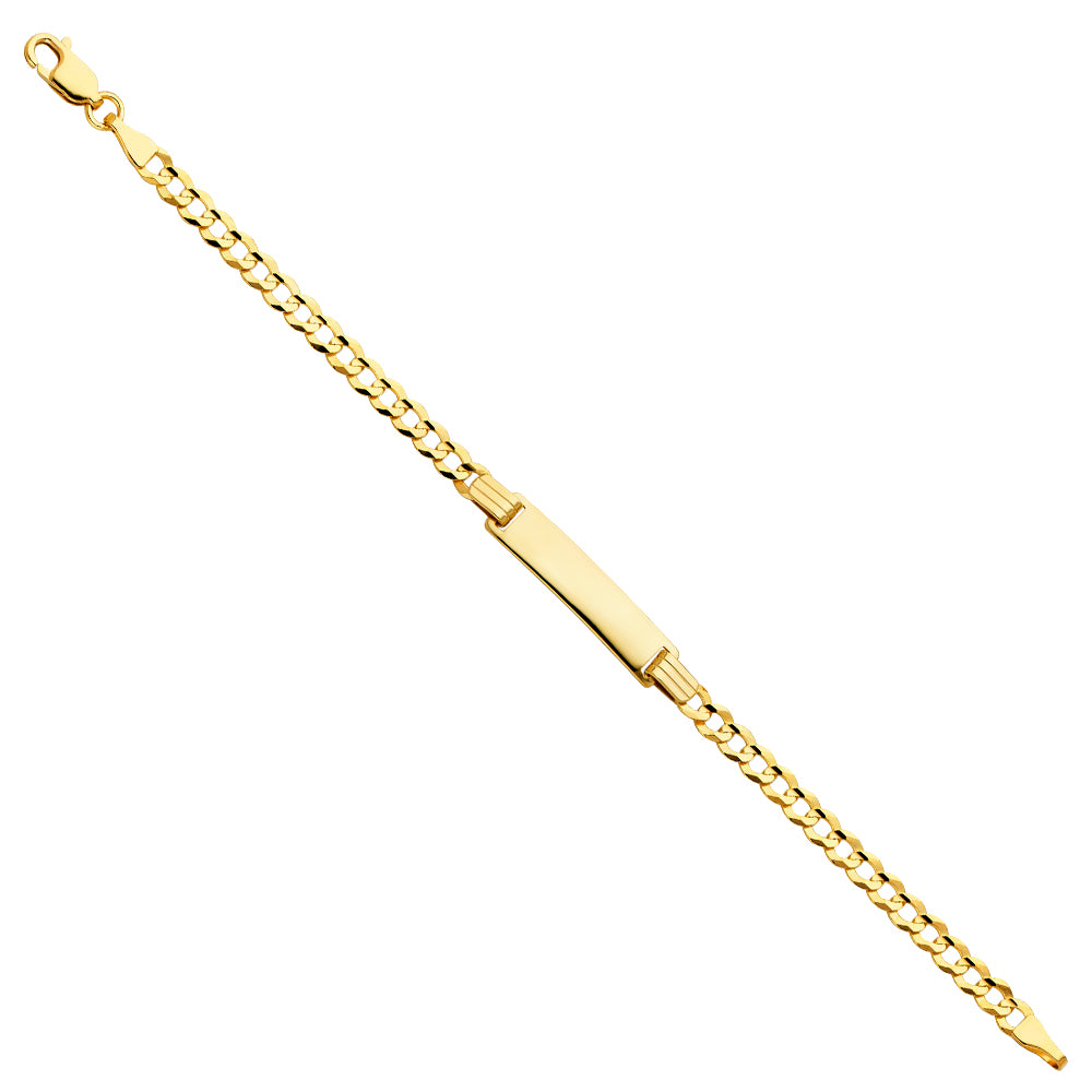 14K Yellow Gold Baby Cuban ID Bracelet 6”