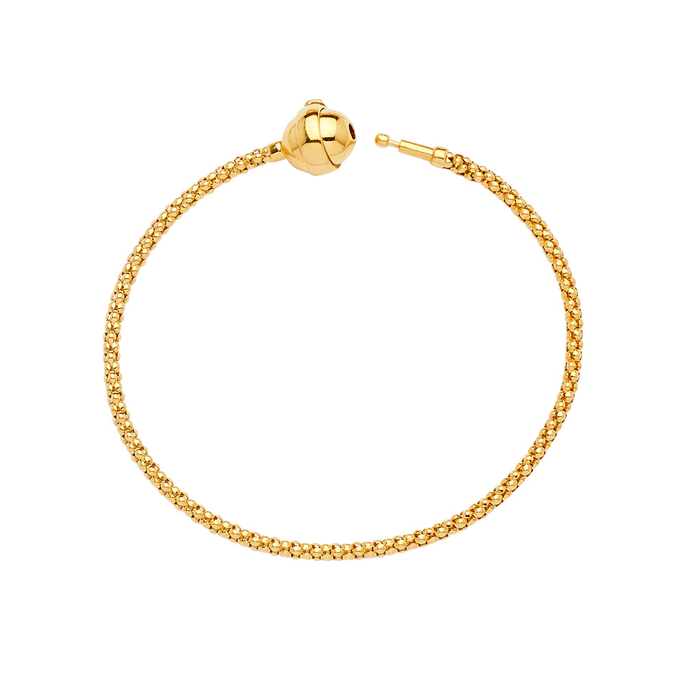 14k yellow gold flexible bracelet charm