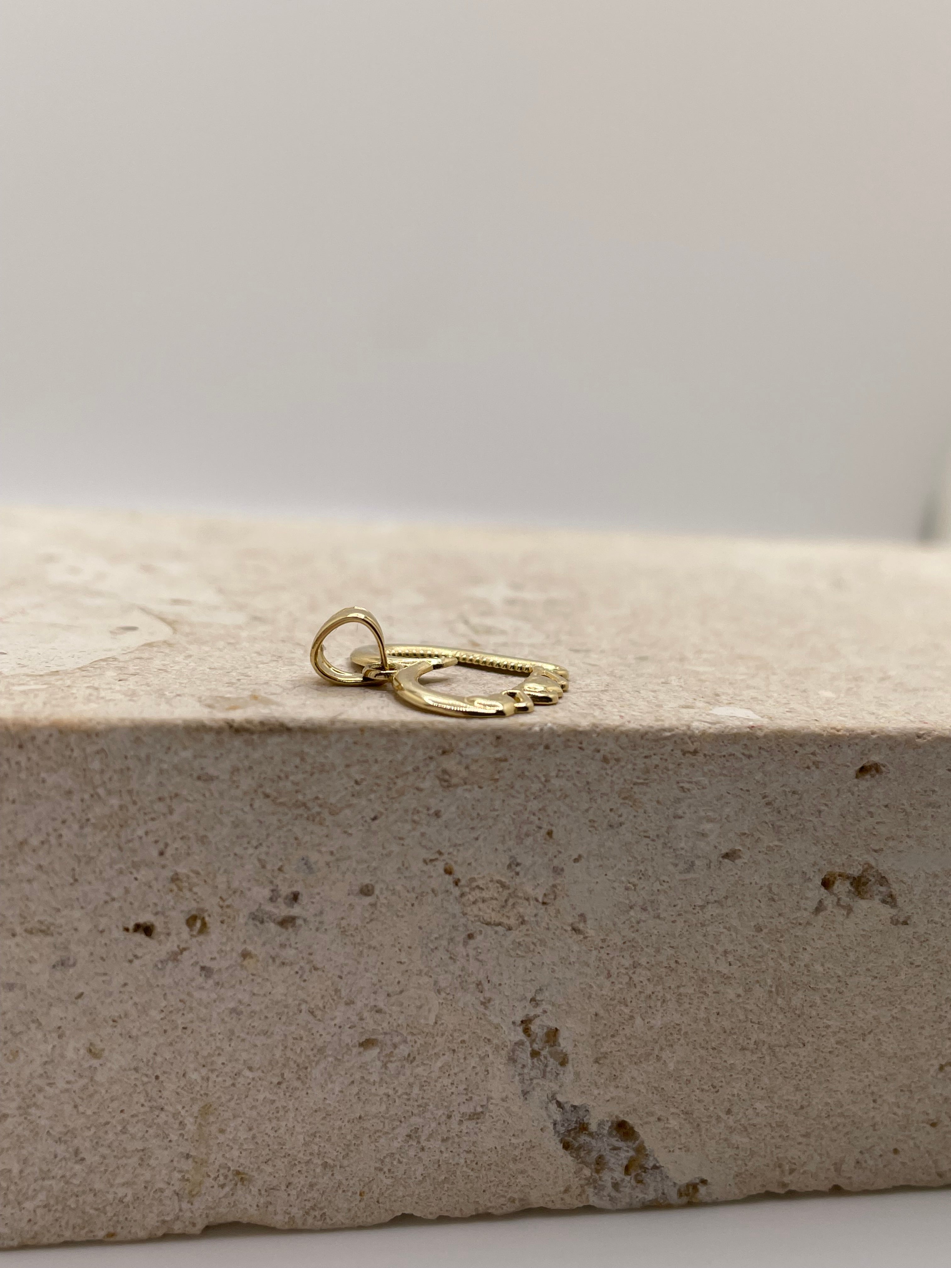 14k gold diana heart pendant