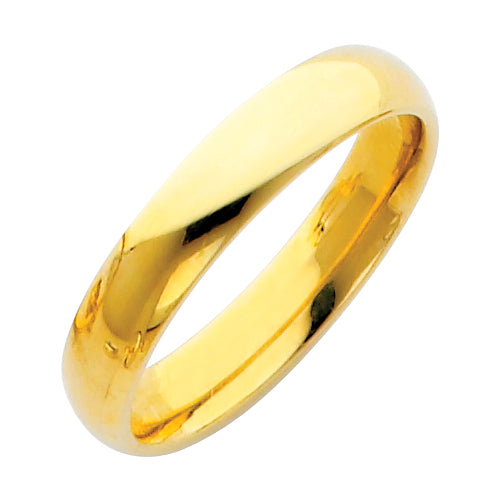 14K Gold 4mm Lightweight Comfort Fit Band