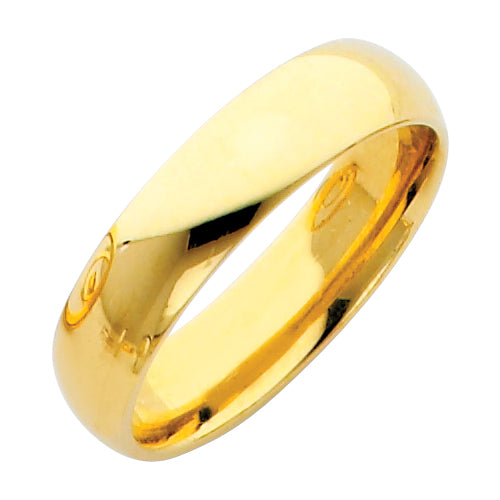 14K Gold 5mm Lightweight Comfort Fit Band