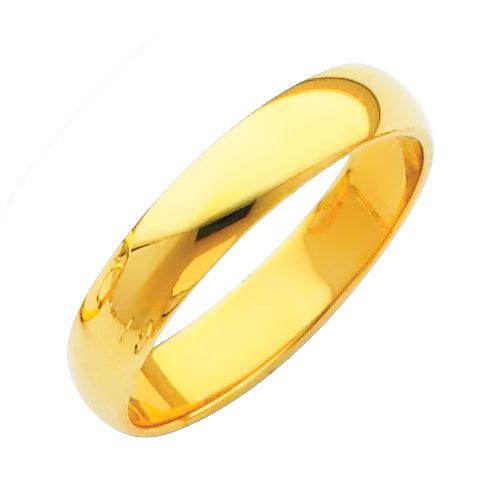 14K Gold 4mm Classic Wedding Band