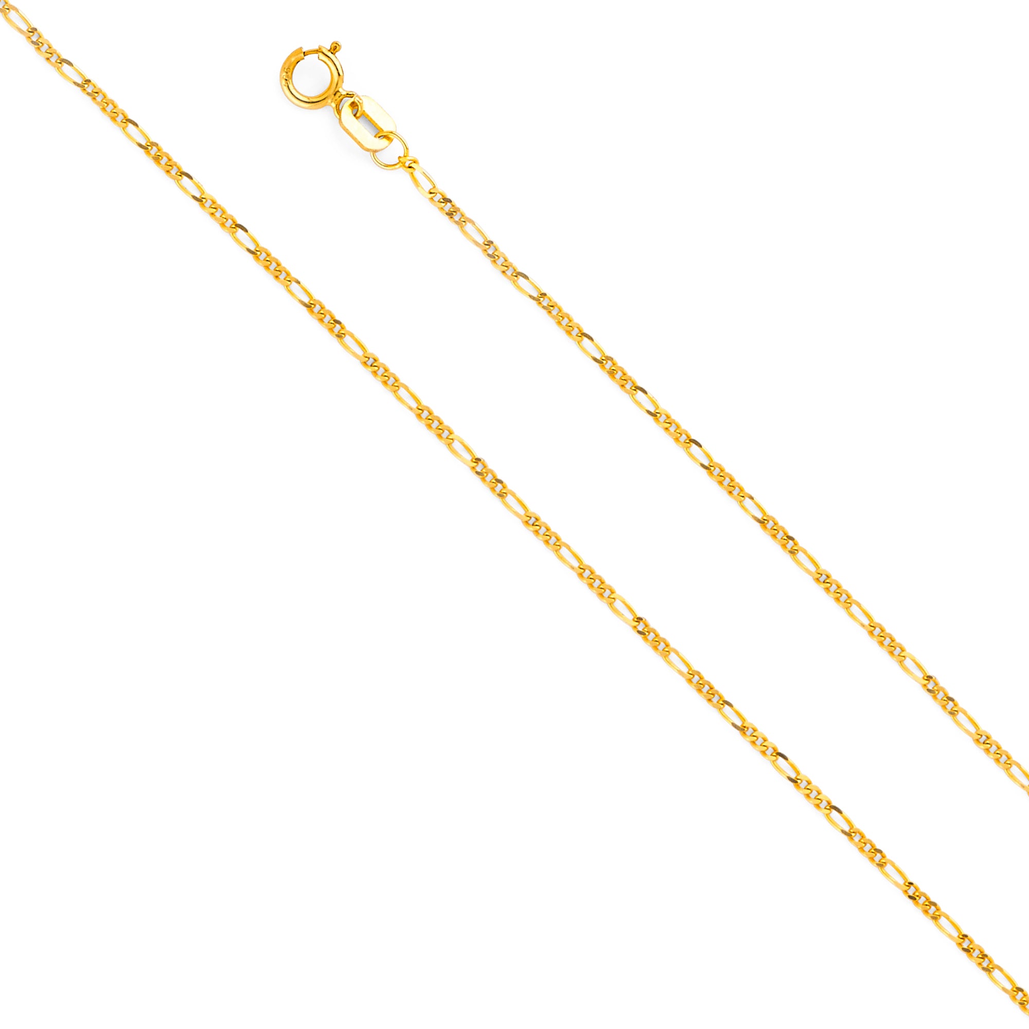 14K Gold Dainty Figaro Chain 1.6mm