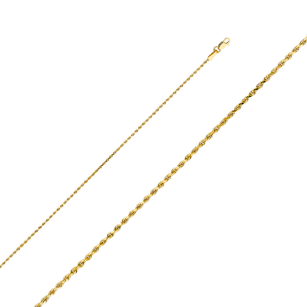 14k gold 1.2mm rope chain