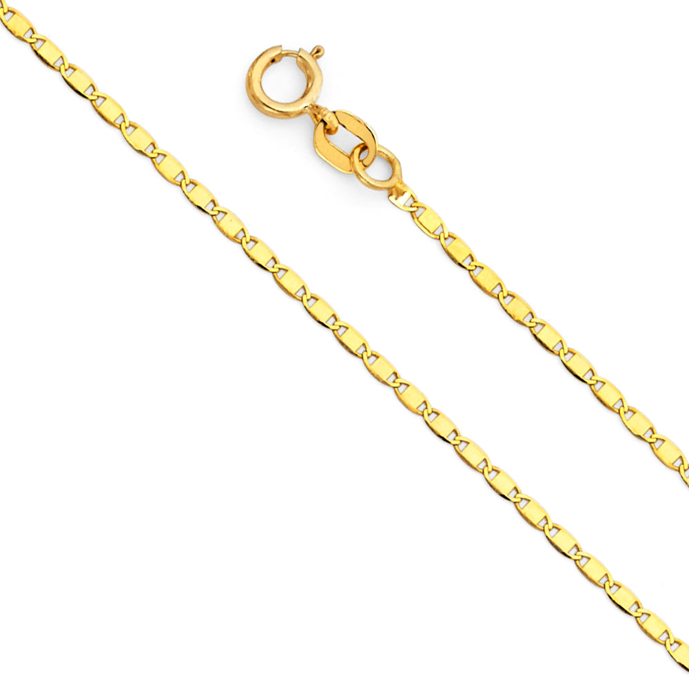 14K Gold 1.3mm Valentino Chain