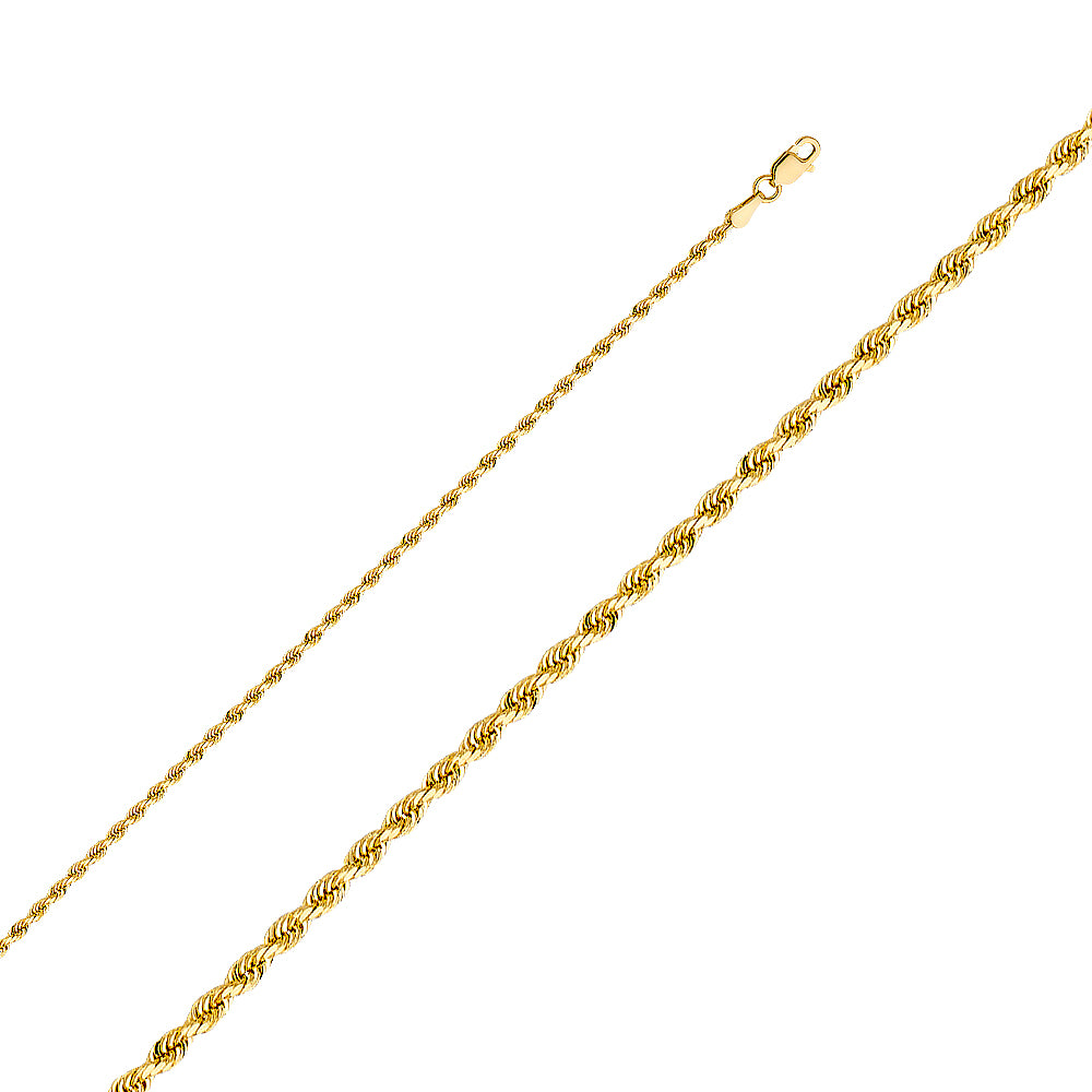 14k Gold Solid Rope Chain